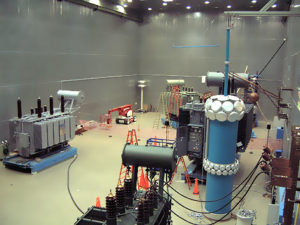 Stacja prób - sprawdzanie czterech transformatorów